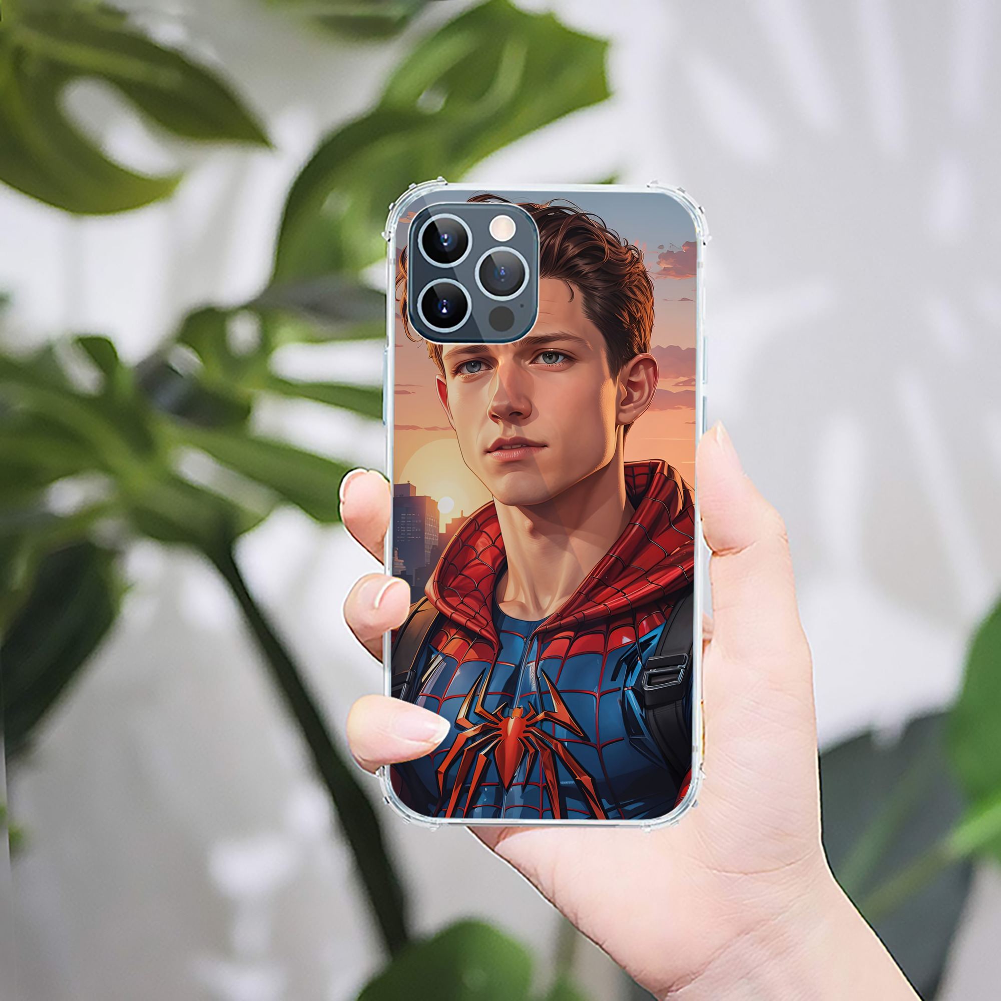 （画像用） Spider Man スパイダーマン 【iPhone 12シリーズ対応】透明スマホケース（クリアソフトケース）